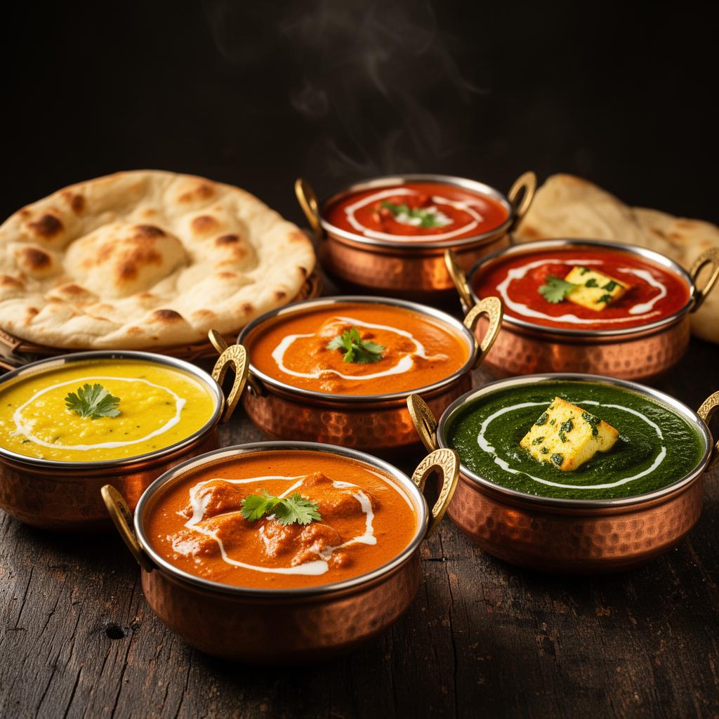 Selection of authentic Kerala curries from our Manchester kitchen